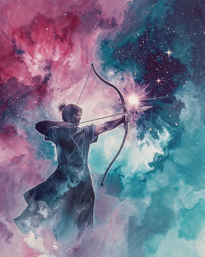 Watercolor 2 variant 1 — Sagittarius Zodiac Art Print