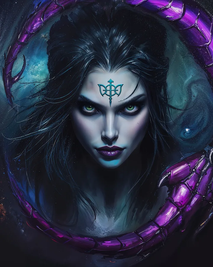 Punk Oil variant 1 — Scorpio Zodiac Art Print