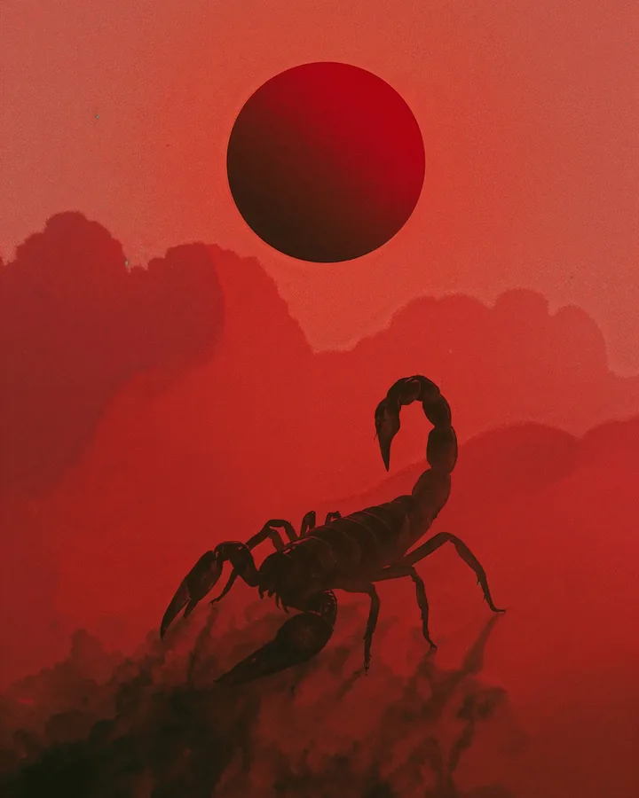 Silhouette Aspects variant 1 — Scorpio Zodiac Art Print
