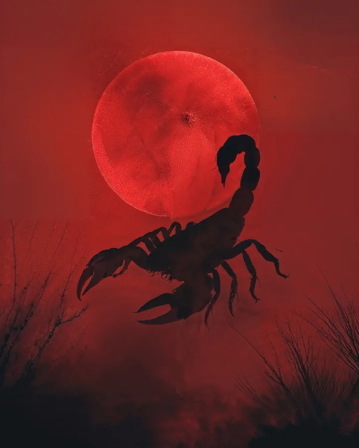 Silhouette Aspects variant 2 — Scorpio Zodiac Art Print