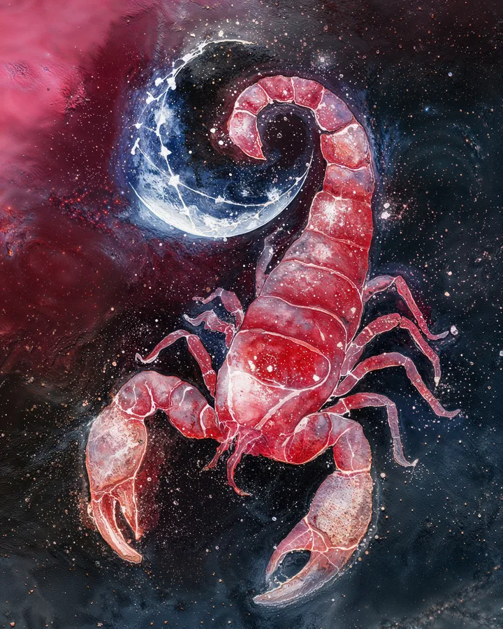 Watercolor 1 variant 2 — Scorpio Zodiac Art Print