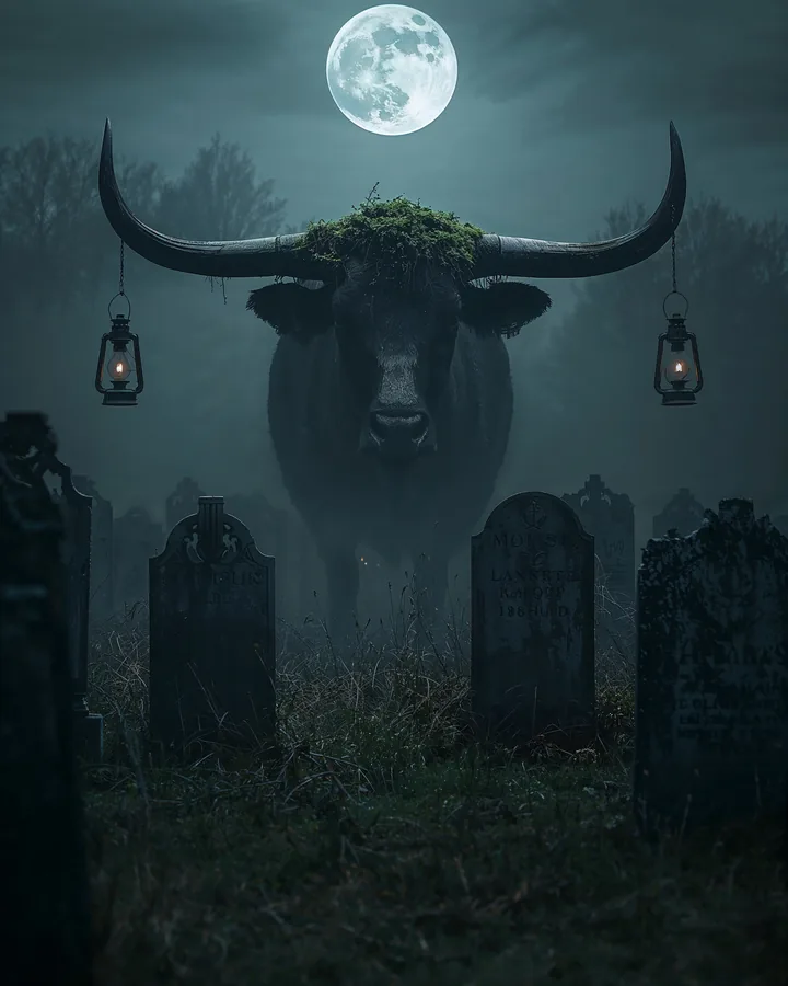 Halloween variant 2 — Taurus Zodiac Art Print