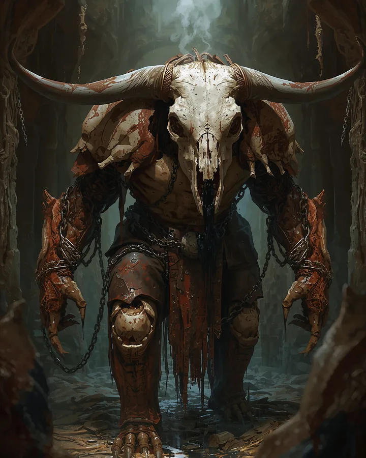 Halloween Horrors variant 2 — Taurus Zodiac Art Print