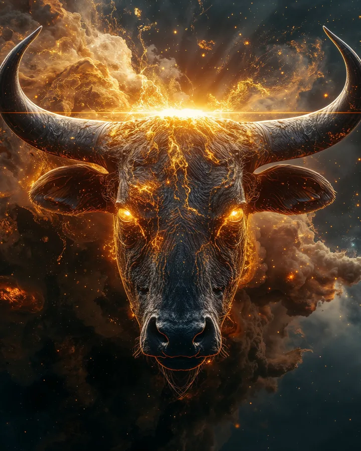 Hyper Realistic variant 2 — Taurus Zodiac Art Print