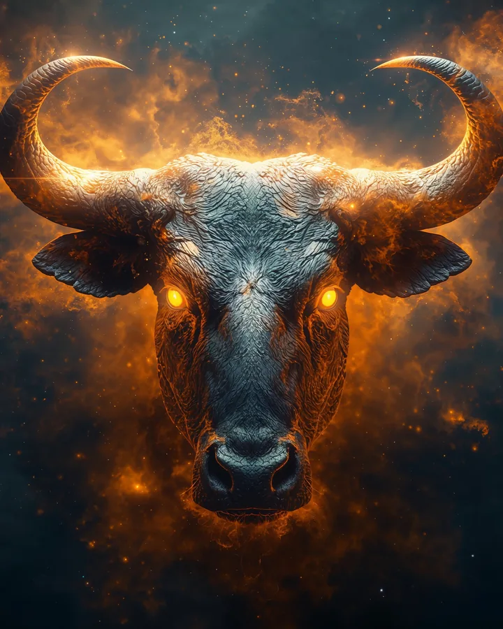 Hyper Realistic variant 4 — Taurus Zodiac Art Print