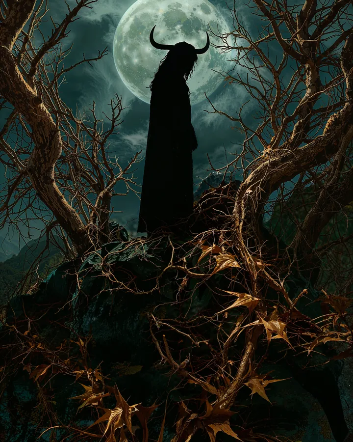 Silhouettes variant 1 — Taurus Zodiac Art Print