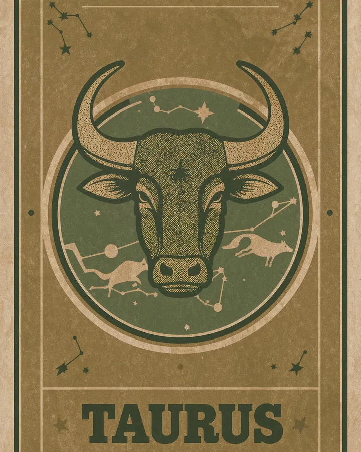 Vintage Posters variant 2 — Taurus Zodiac Art Print