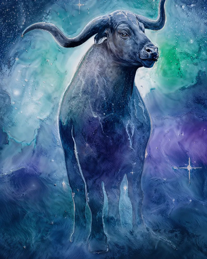 Watercolor 1 variant 1 — Taurus Zodiac Art Print