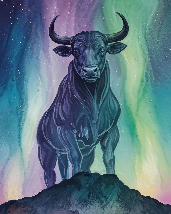 Watercolor 2 variant 1 — Taurus Zodiac Art Print
