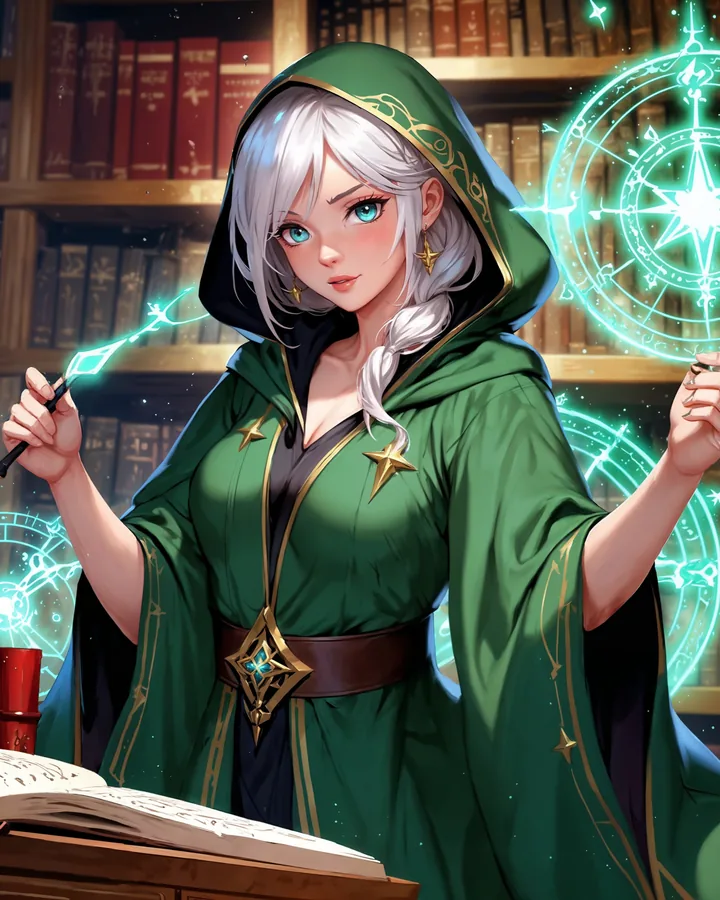 Anime variant 1 — Virgo Zodiac Art Print