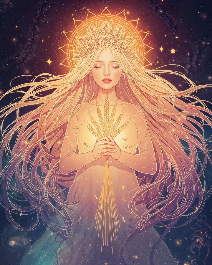Celestial Animals variant 1 — Virgo Zodiac Art Print
