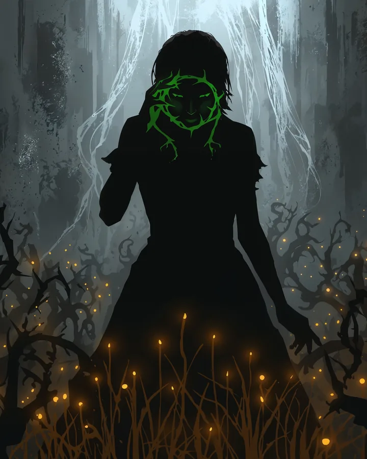 Silhouettes Fantasy variant 1 — Virgo Zodiac Art Print