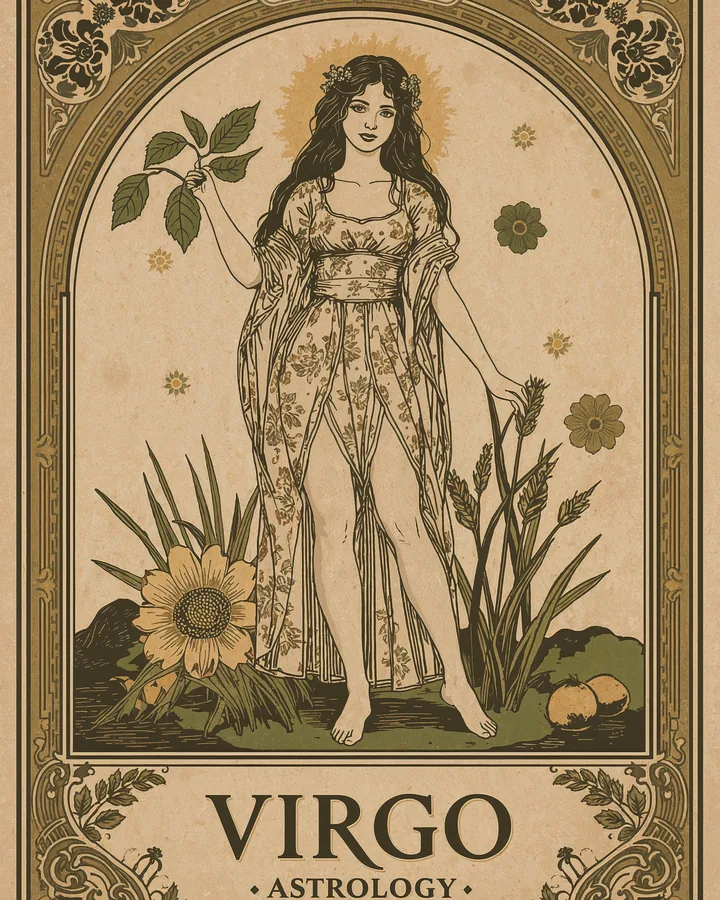 Vintage Posters variant 1 — Virgo Zodiac Art Print