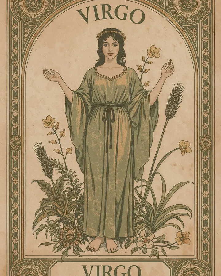 Vintage Posters variant 2 — Virgo Zodiac Art Print