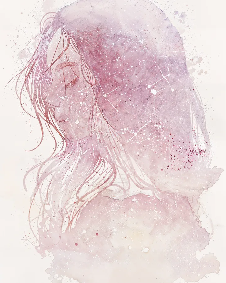 Watercolor 1 variant 1 — Virgo Zodiac Art Print