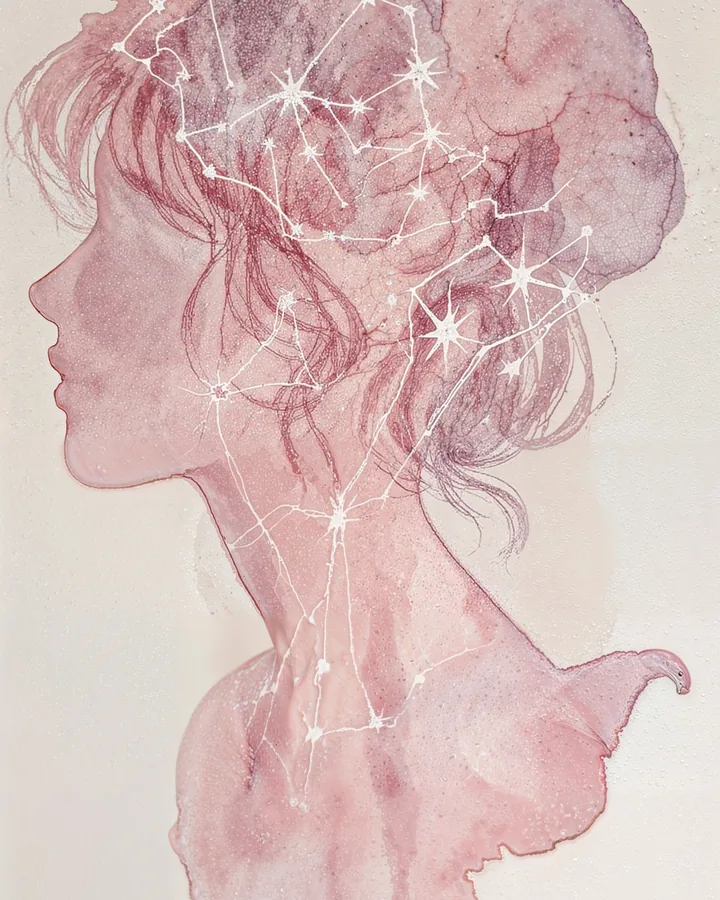 Watercolor 2 variant 2 — Virgo Zodiac Art Print